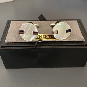 Cuff Links:  Mother of Pearl (Jos.A.Bank)